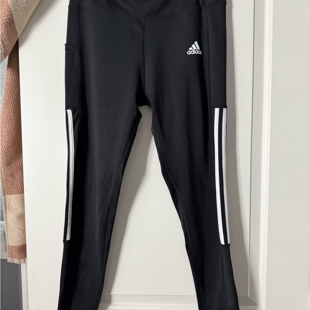 Adidas Black and White Women's Leggings